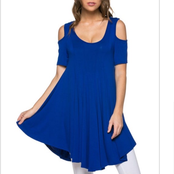 Royal Blue Tunic Womens Top