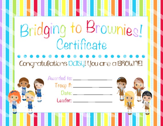 Scout Bridging Ceremony Certificate by NanasPartyPrintables