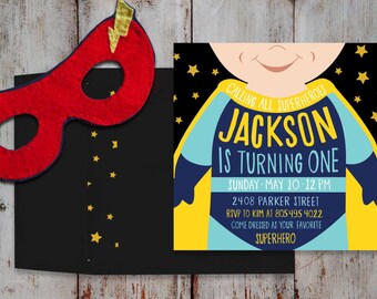 Super Hero Invitation. Superhero Party. Prints. DIY.