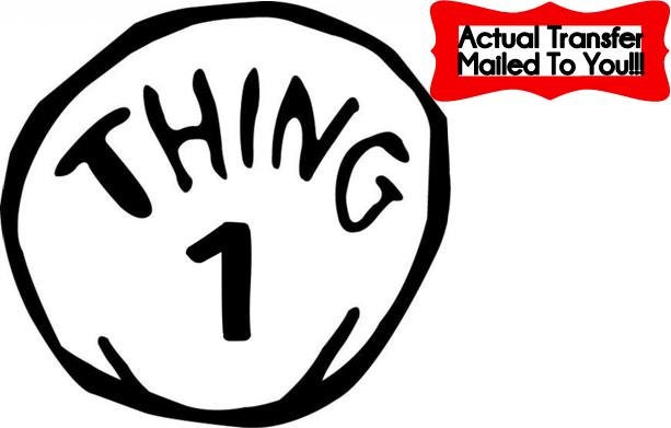 Thing 1 and Thing 2 Dr. Seuss Iron On Transfer by DesignsByBrinley