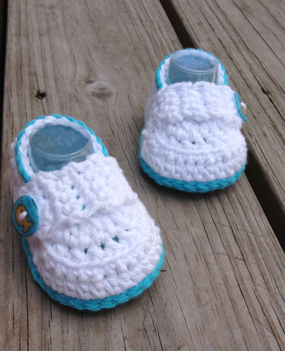 Items similar to Crochet Baby Loafers, Baby Summer Shoes, White Shoes