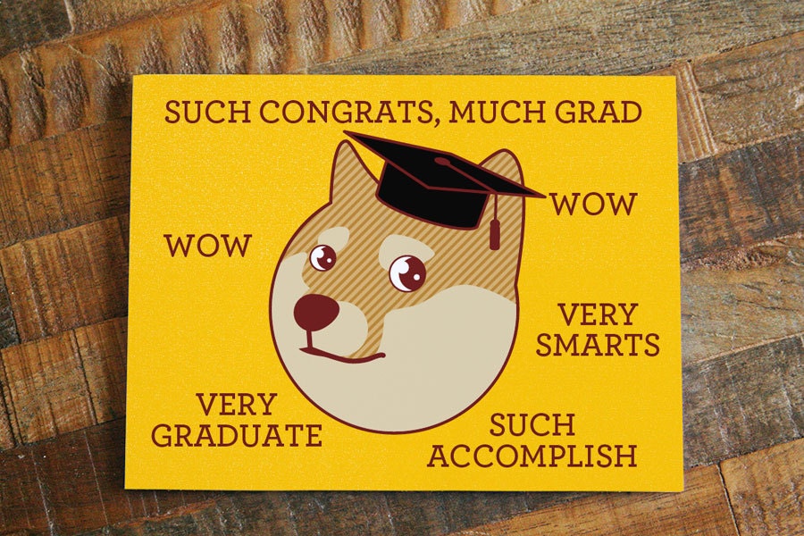 funny graduation card much grad funny