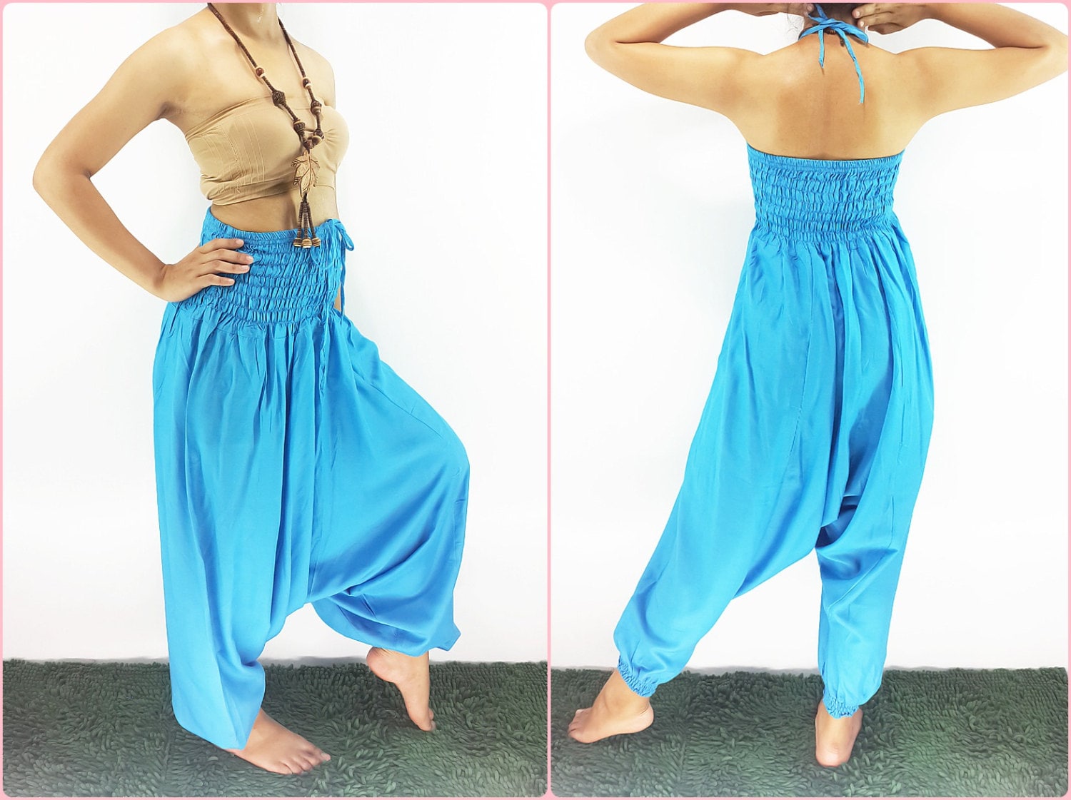 cyan jumpsuit