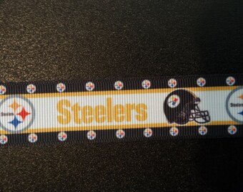 7/8" Pittsburg Steelers Inspired Grosgrain Ribbon