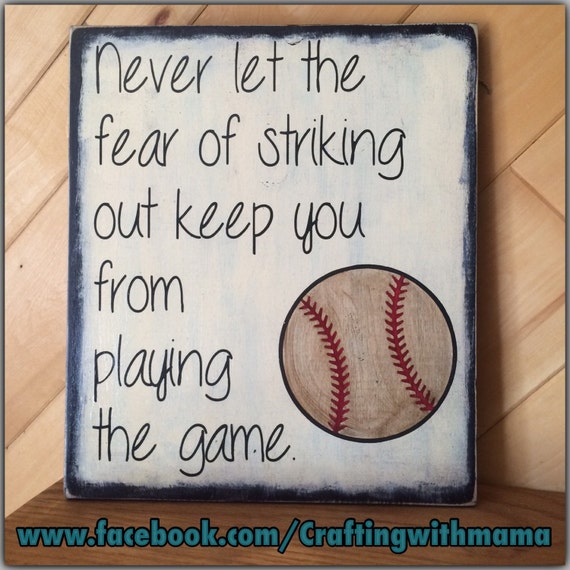 Babe Ruth quote... Baseball Softball Woodsign by CraftingWithMama
