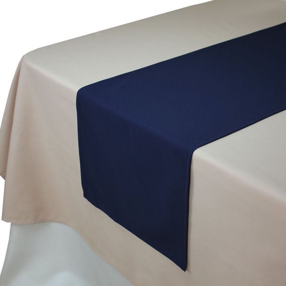 Navy Blue Table Runner 14 x 108 inches Navy Blue by HouseofKA