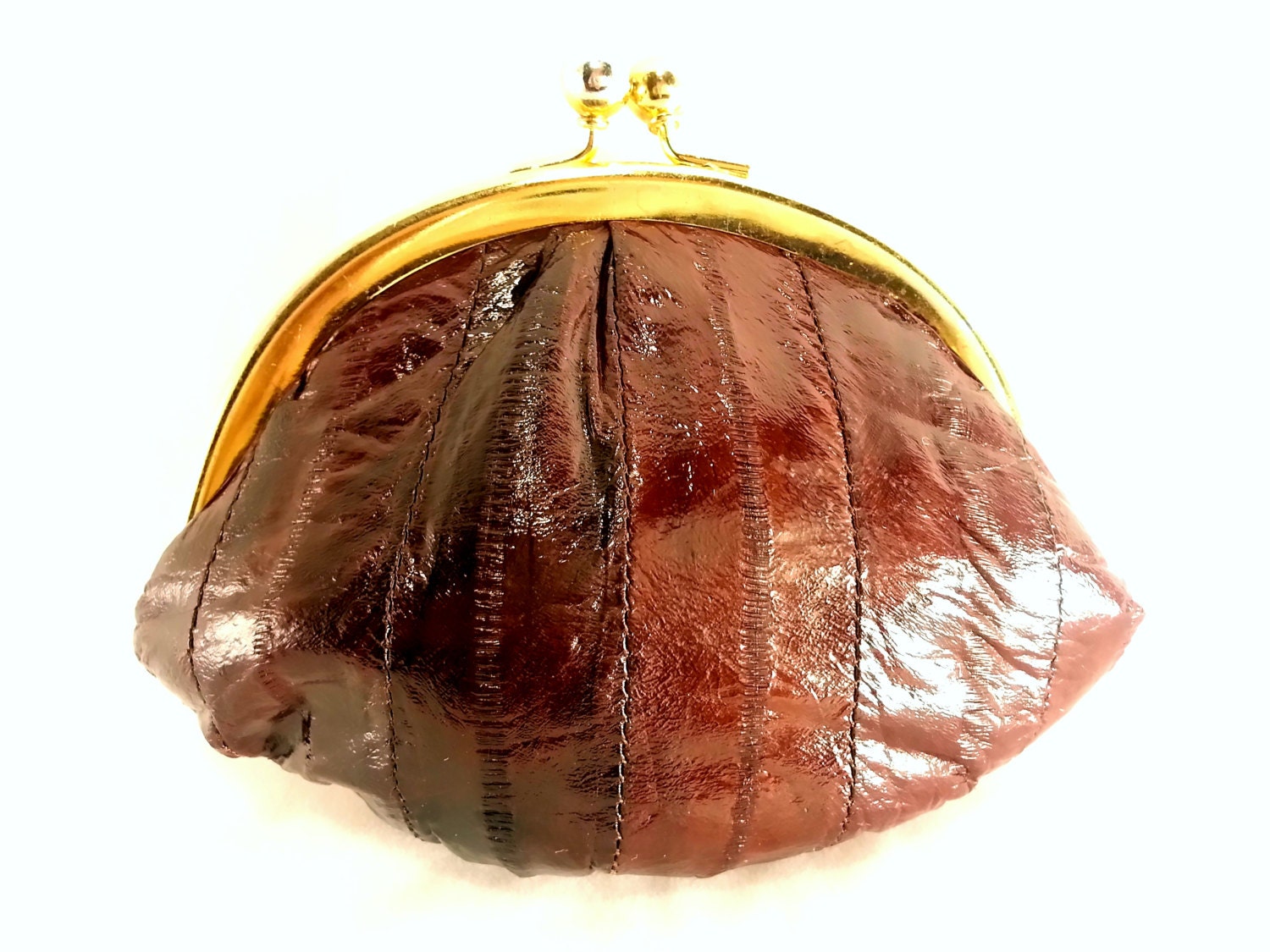 Vintage Eel Skin Coin Purse by HandbagHippo on Etsy