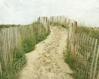 Beach Photography, Beach Decor, Landscape Photography, Summer, Dunes, Sand, Nature, Coastal Decor, Ocean, Fine Art Print, sea green, beige