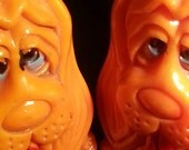 Vintage Sleepy-Eyed Sad Hound Dog - Salt & Pepper Set - Hong Kong