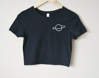 Saturn Crop Top - Black