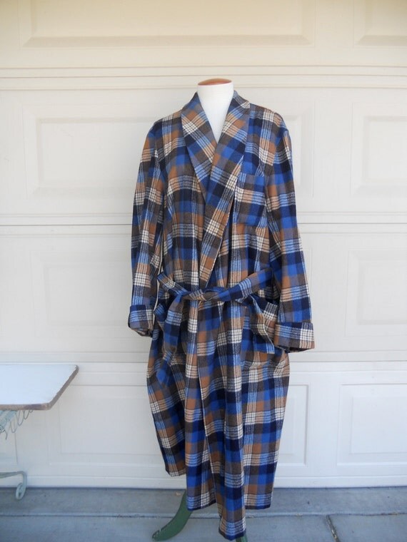 Mens PENDLETON Wool Robe Vintage 60s 70s by MikesQualityVintage