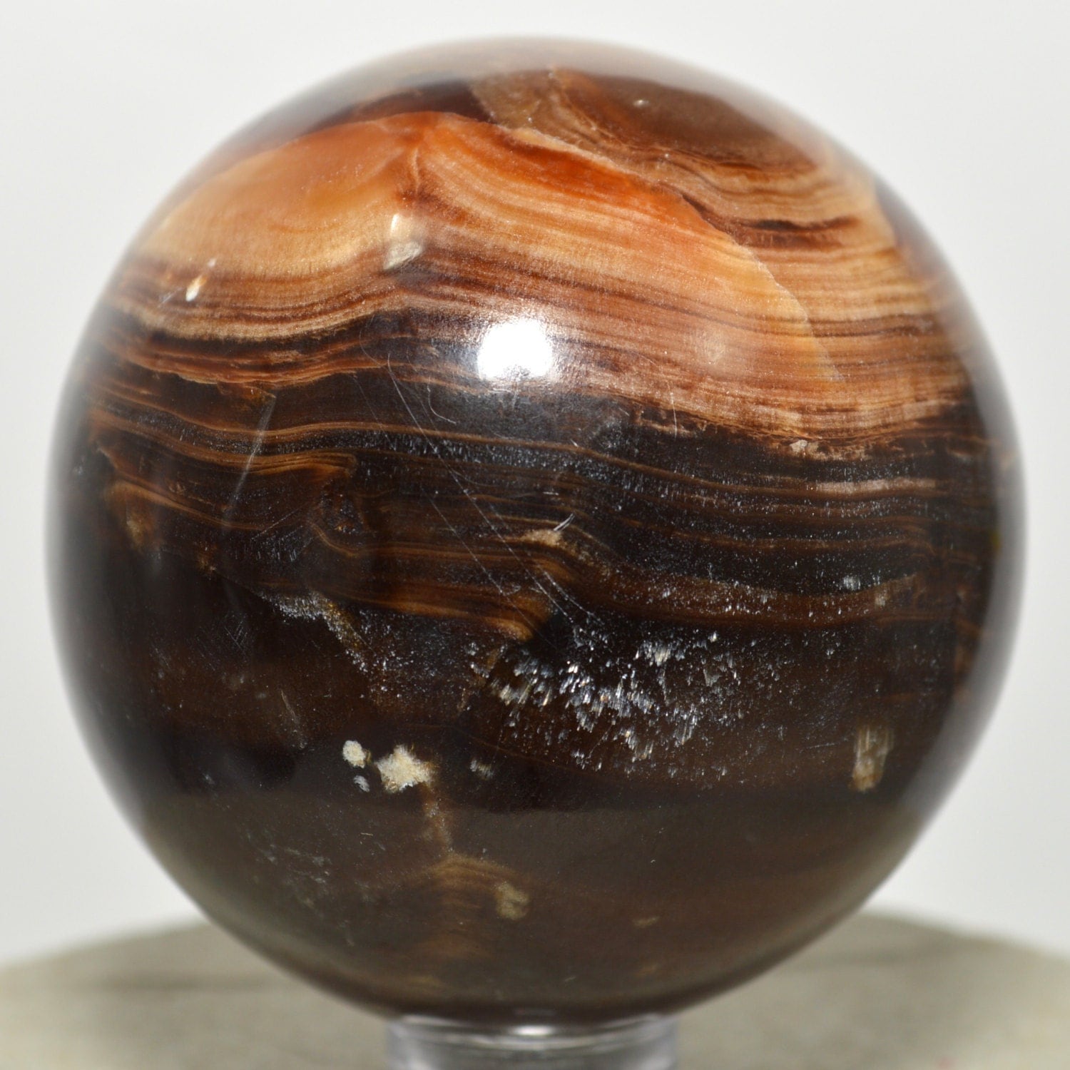 53mm Sardonyx / Caramel Onyx Sphere Rare Brown Natural by HQRP