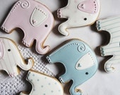 10 Elephant Baby Shower Biscuit 10 Elephant Baby Shower Biscuit