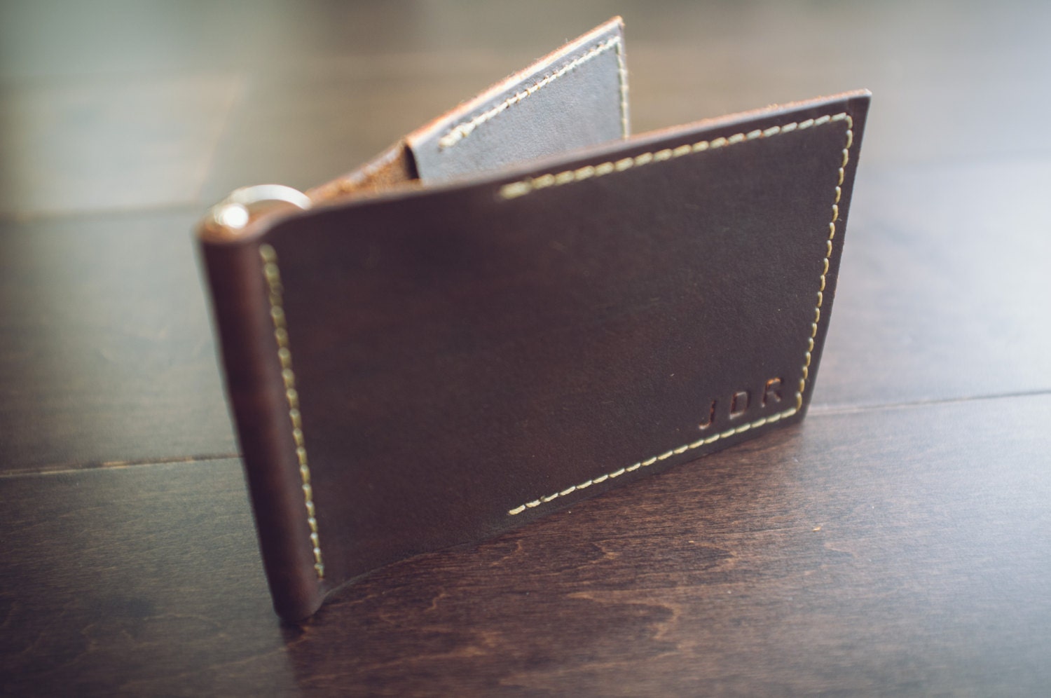 Custom Money Clip Wallet Leather. Card Wallet. Handmade