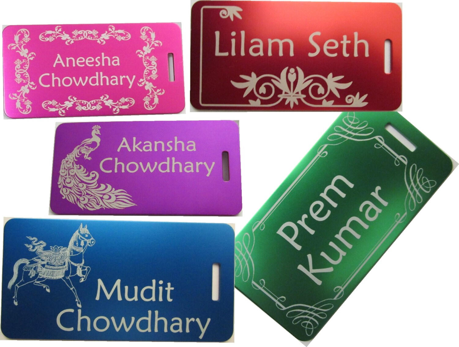 Metal Luggage Tags Custom Laser Engraved