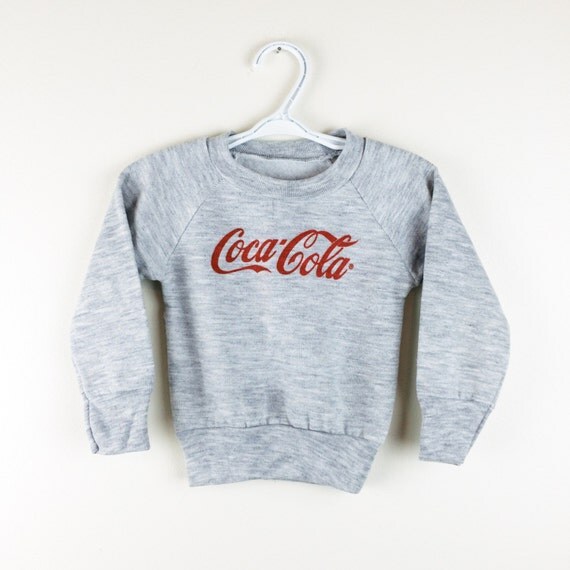 Vintage 80's TODDLER Coca Cola Raglan Pullover Sweatshirt