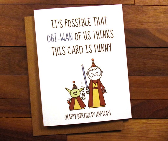 Unique 80 Star Wars Happy Birthday Card