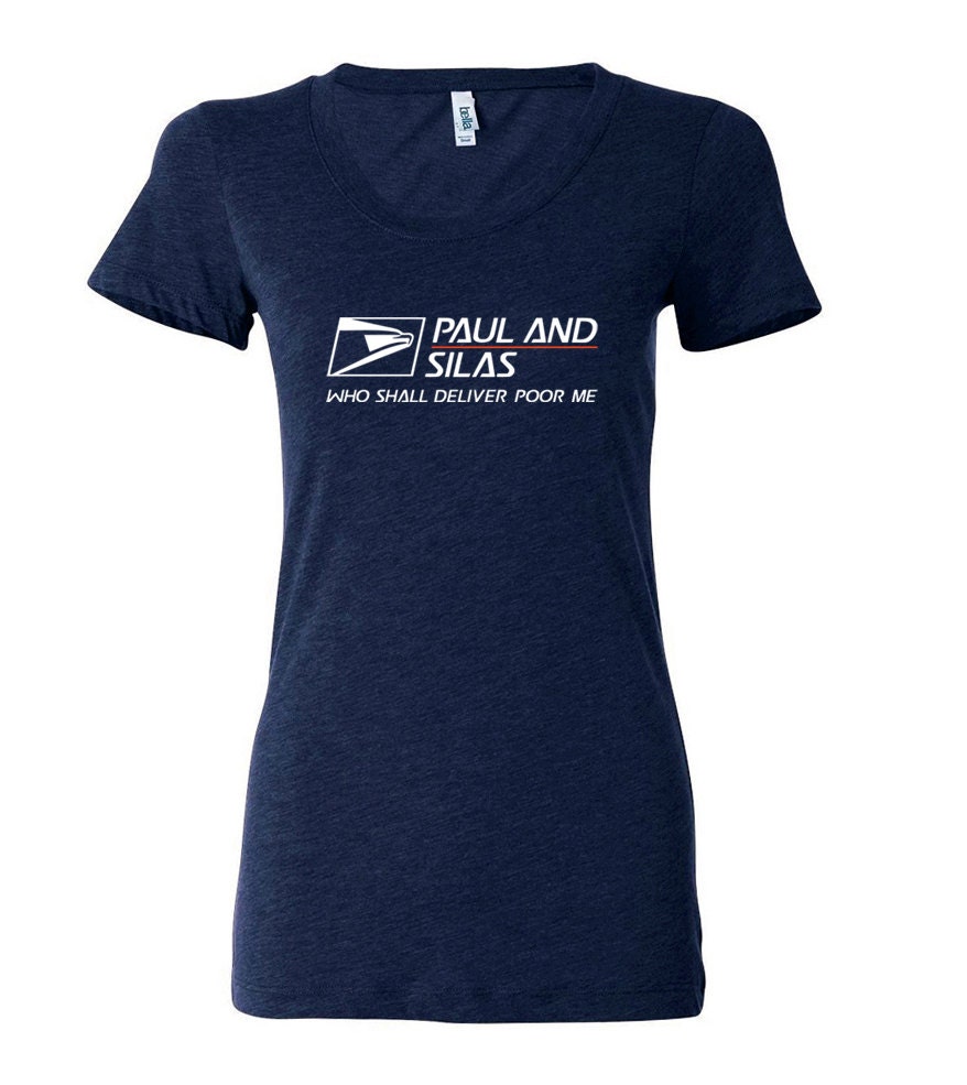 Paul and Silas USPS T-Shirt Women's Bella by TheOverheadView