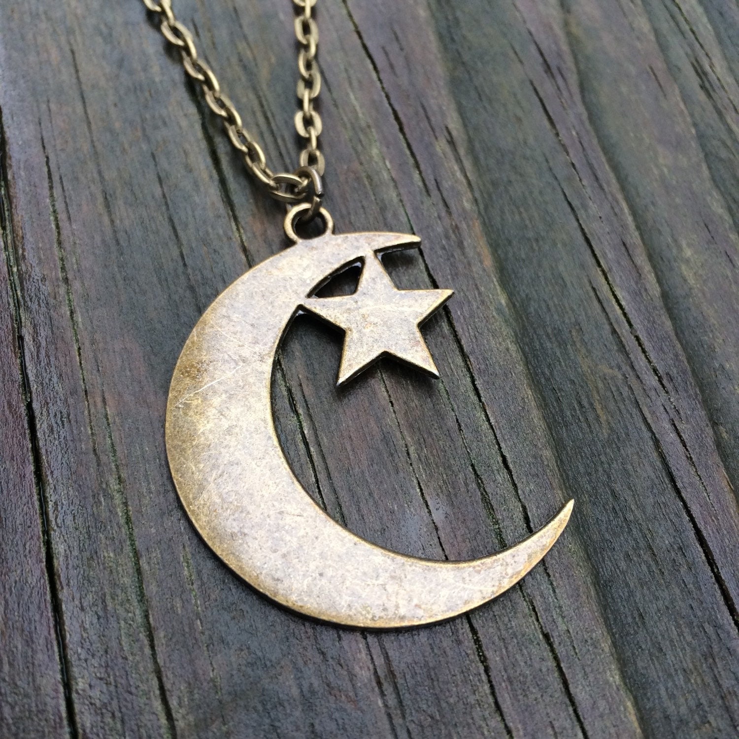 Crescent Moon And Star Pendant 104