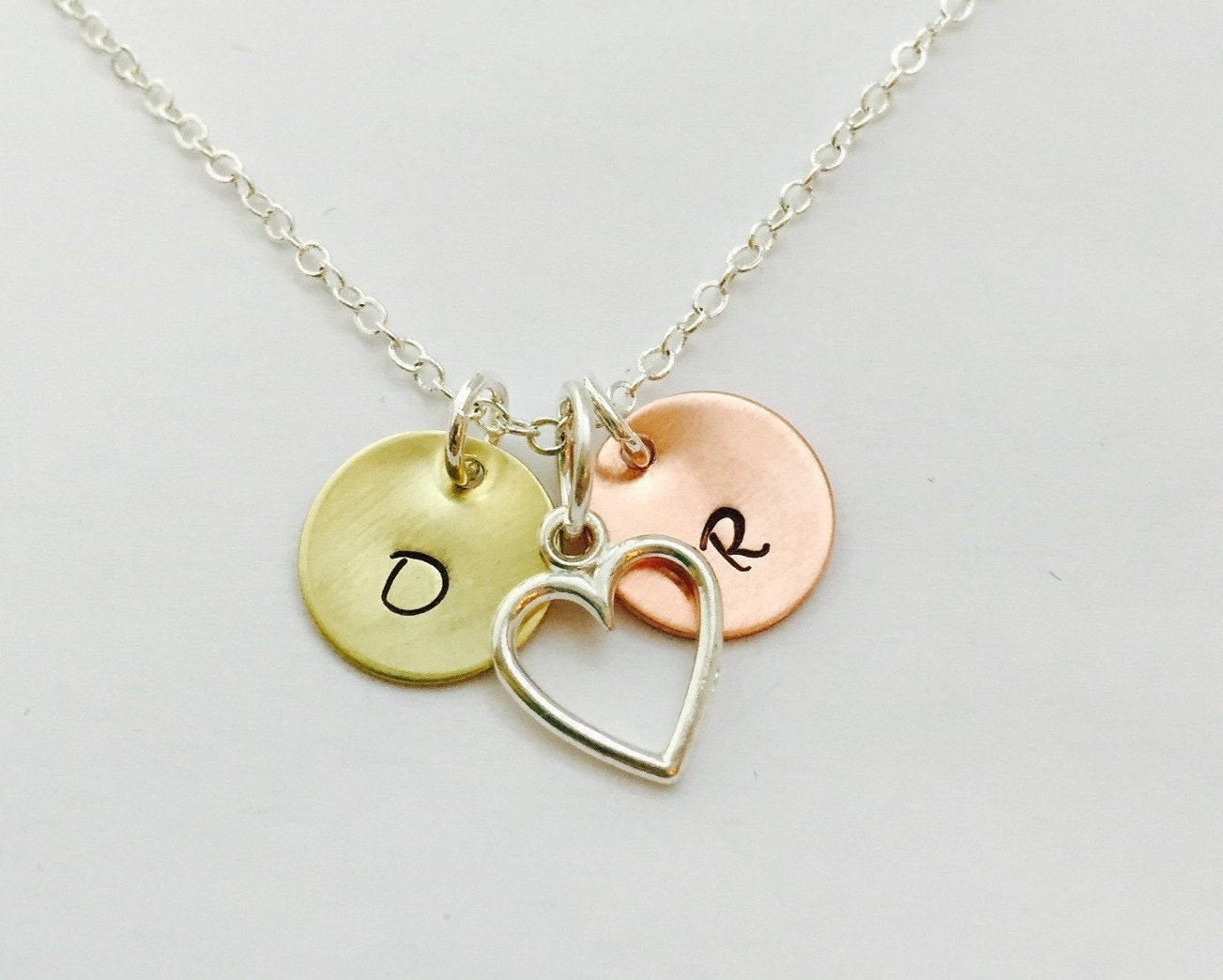 Initial Necklace Couple Necklace. Personalized Initial