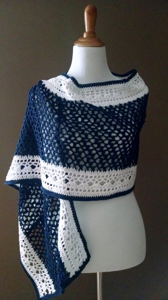 Tropical Delight crochet cotton shawl