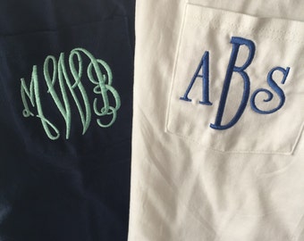 monogrammed oxford shirt