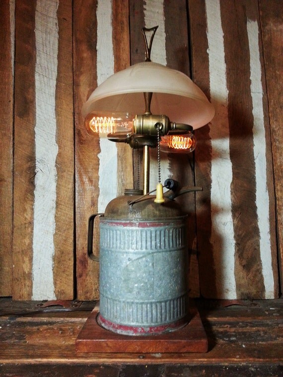 One-of-a-kind Upcycled Repurposed Vintage Gas Can Industrial