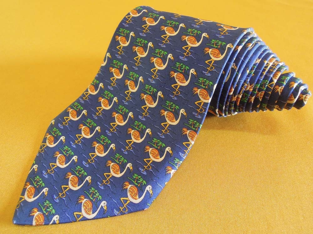 ferragamo bird tie