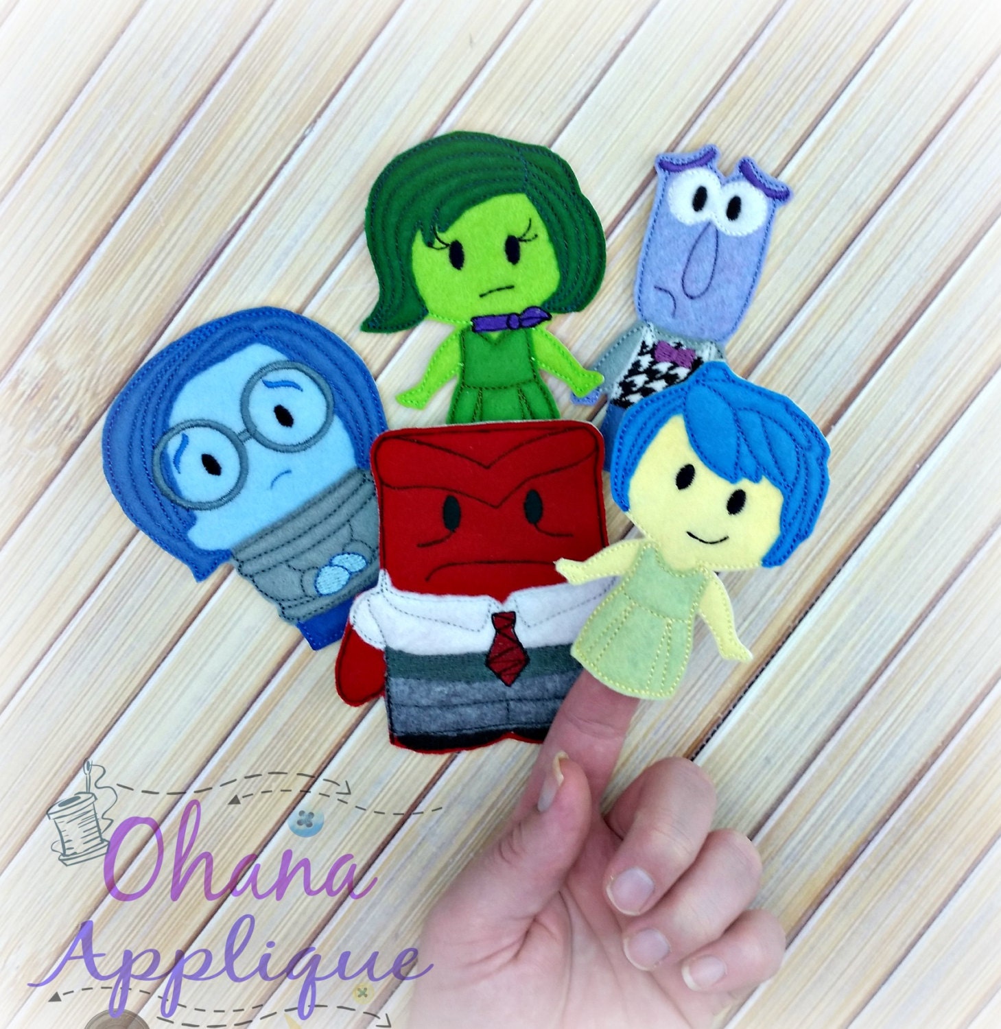Emotional Finger Puppet Set by OhanaApplique on Etsy