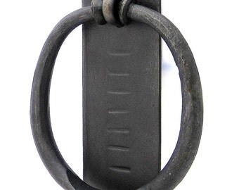 Hand Forged DOOR KNOCKER Wrought Iron Blacksmith Country home Antique Hardware Decoration Original Farm house Natural Black Metal Accessory