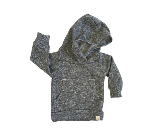 Dark Grey baby hoodie newborn baby hoodie french by ShopLuluandRoo