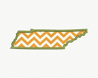 State of Tennessee Applique Machine Embroidery Design - 5 Sizes