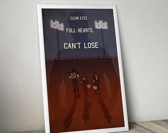 Friday Night Lights poster alternative film poster tv poster sport poster football poster NFL poster College Football Smash Riggins Saracen
