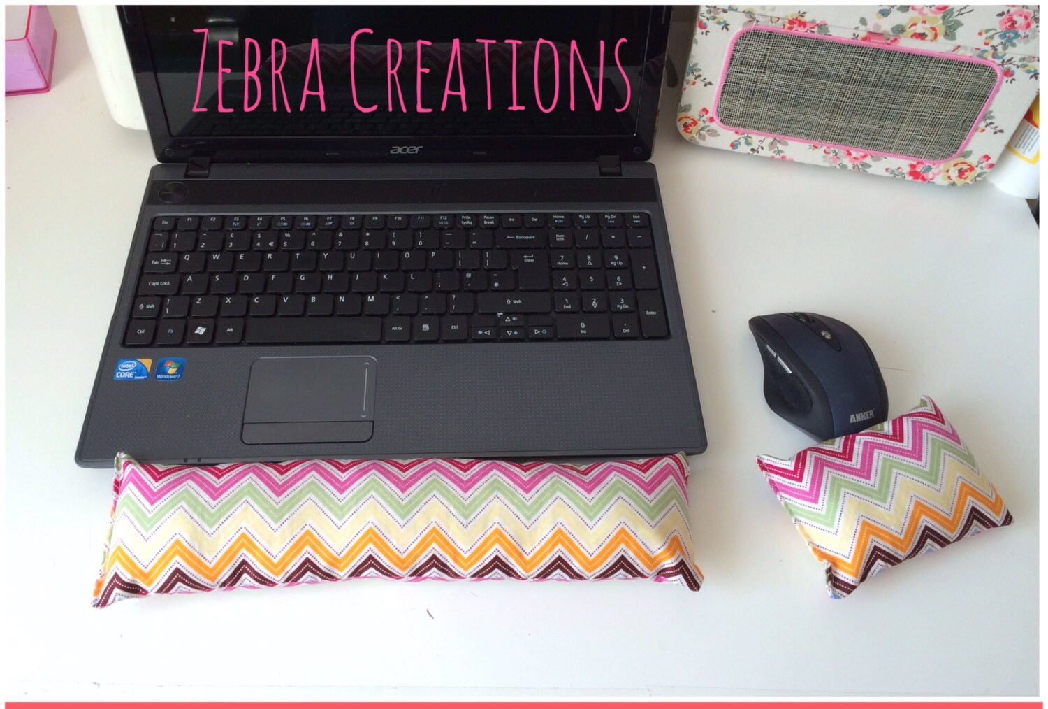 Wrist rests for laptops and keyboards by ZebraCreationsUK on Etsy
