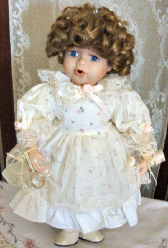 Bubbles 17 Inch Porcelain Doll