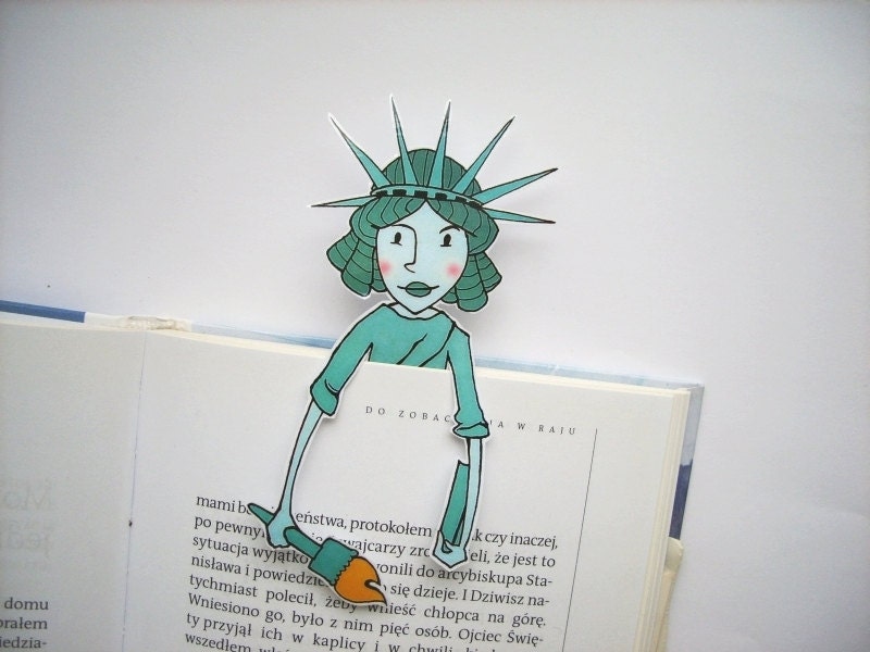 Statue of Liberty funny bookmark New York