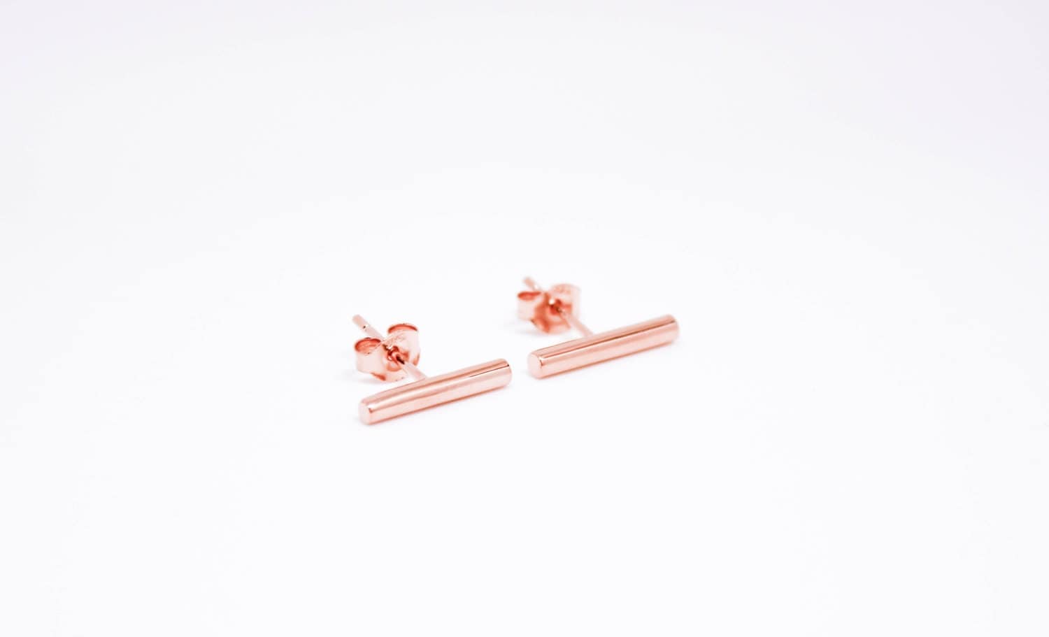 Rose Gold Bar Earrings Bar Earrings Rose by luxesocietyjewelry