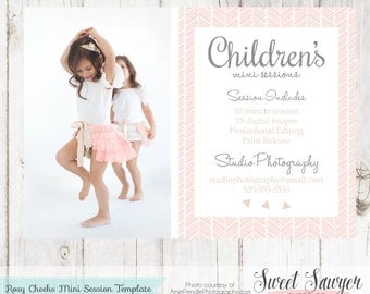 INSTANT DOWNLOAD - Childrens mini session template or photography mini session template