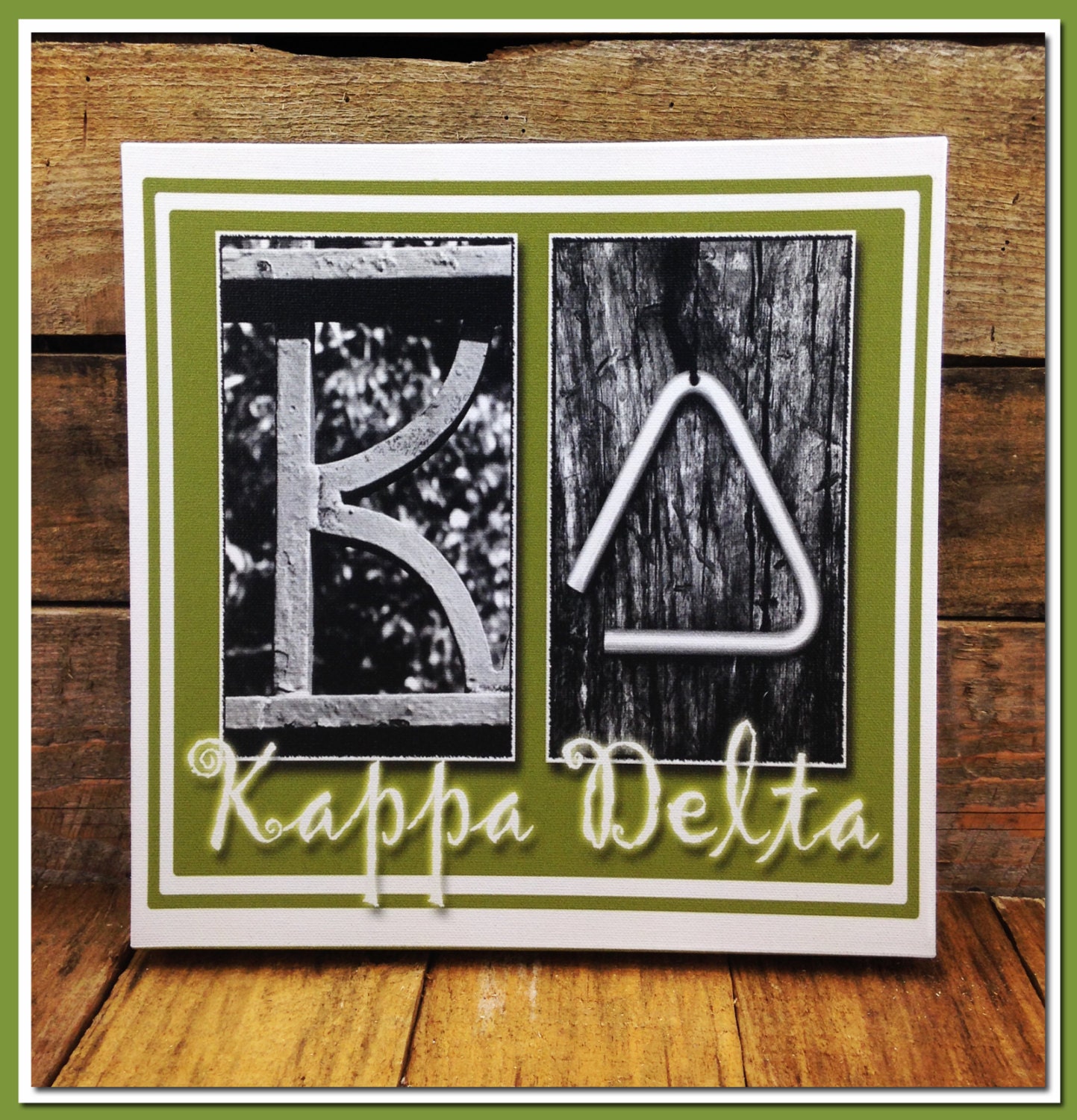 Kappa Delta Canvas Wall Hanging by WhatsInANameCustomAr on Etsy