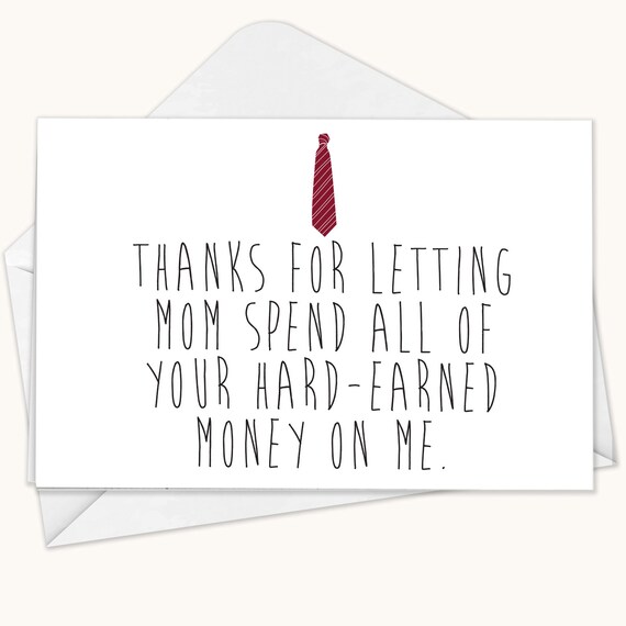 funny fathers day card stepdad card fathers day by knottycards