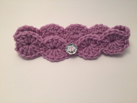 shell crochet headband