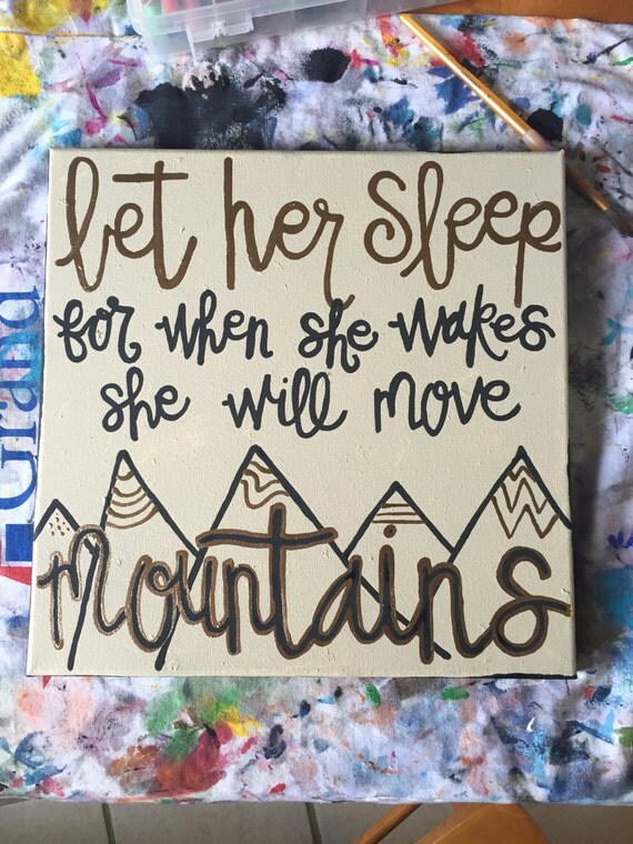 Mountain Bedroom Canvas Painting by FindingSmiles on Etsy