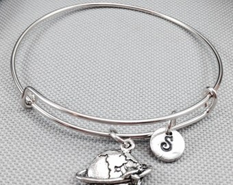 Globe bangle bracelet, world bracelet, travel bracelet, airplane bracelet, globe bracelet, personalized bracelet, adjustable bangle