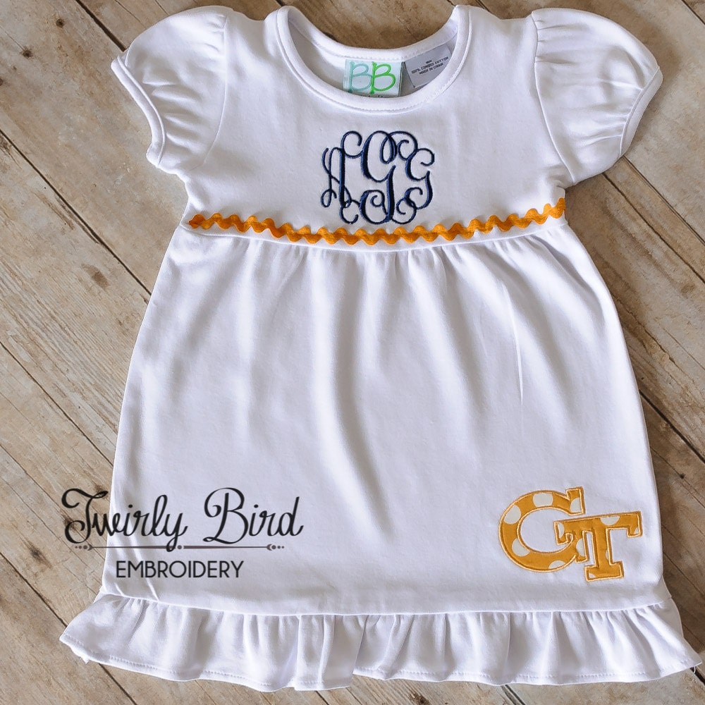 Georgia Tech Baby Girl Dress GT Yellow Jackets Baby Girl