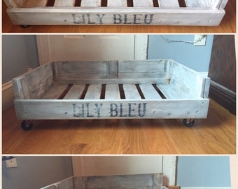 Pallet Dog Bed - Pallet Cat Bed - Pet Bedding - Reclaimed Wood Bedding - Personalized Pet Bed - Wood Dog Bed - FREE SHIPPING