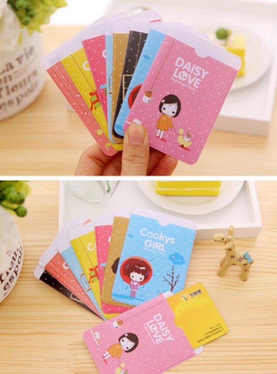 Cute Girl Travel Card 2 Slot Holder Gift Ideas Kawaii by TodTots