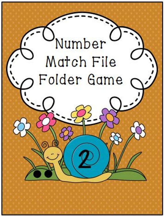 Number Match File Folder Game