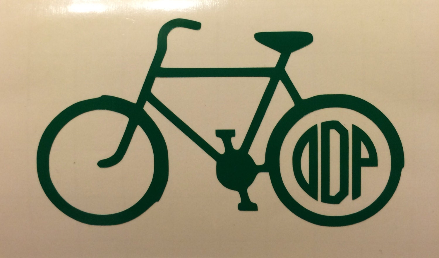 Bicycle Monogram Sticker Vinyl Decal by SuperiorVinylDesigns