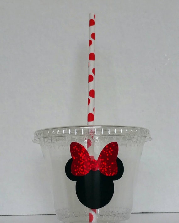 Minnie Party Cups Includes Lids & Straws by SprinklesStreamers