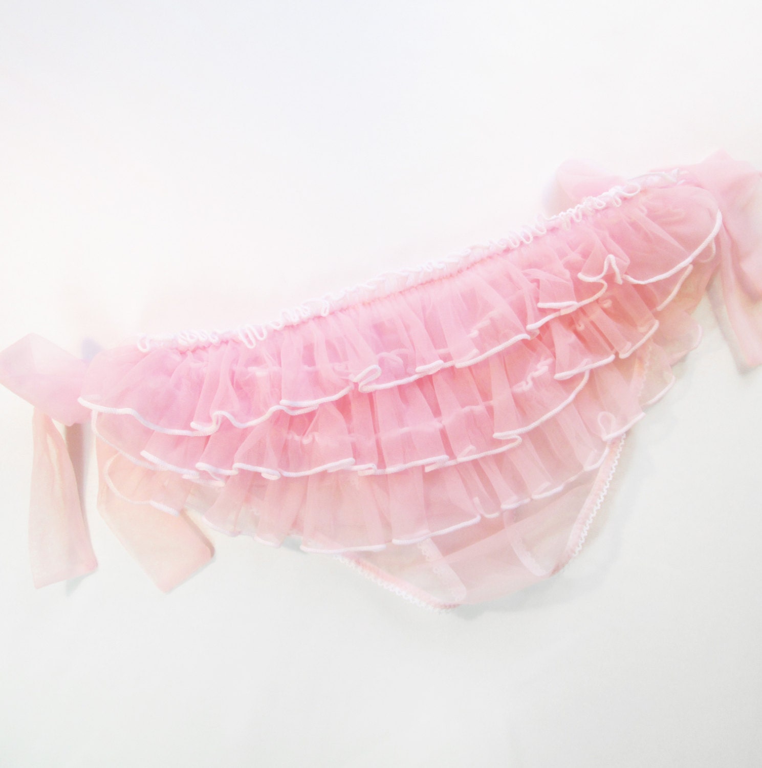 Sheer ruffled panties pink ruffle knickers by FairytalesbyAF